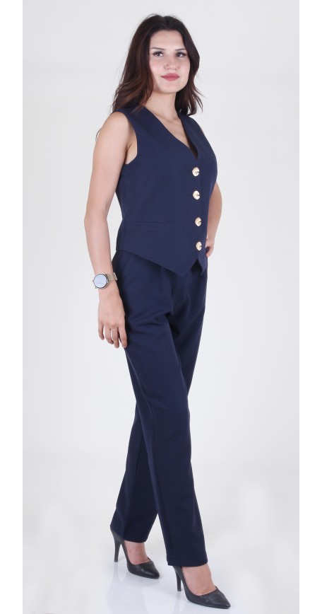 SHERA TAKIM LACİVERT ELBİSE