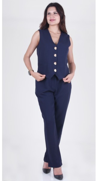 SHERA TAKIM LACİVERT ELBİSE