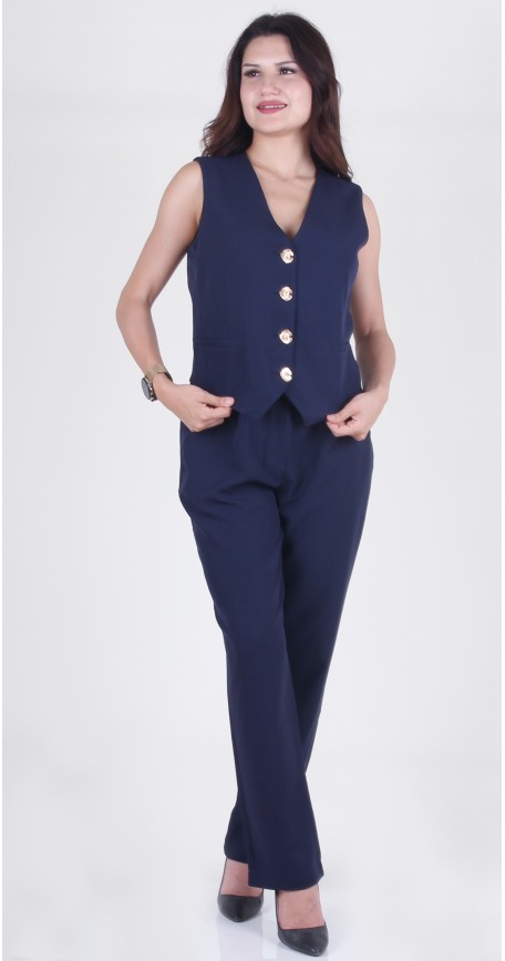 SHERA TAKIM LACİVERT ELBİSE